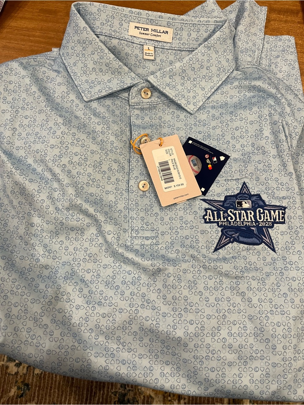 Peter Millar Men’s Light Blue 2026 MLB All-Star Game Polo